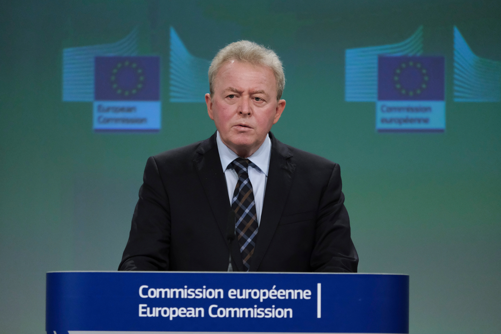 Press,Conference,By,European,Commissioners,Dubravka,Suica,,Janusz,Wojciechowski,And