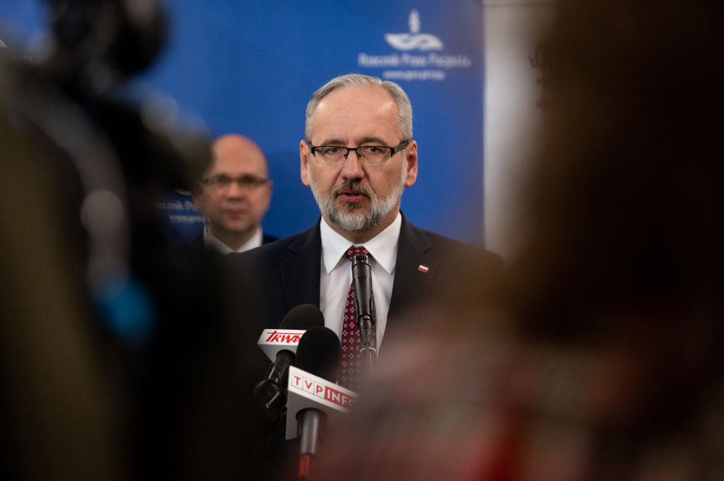 Poland Health Minister Adam Niedzielski seen during the