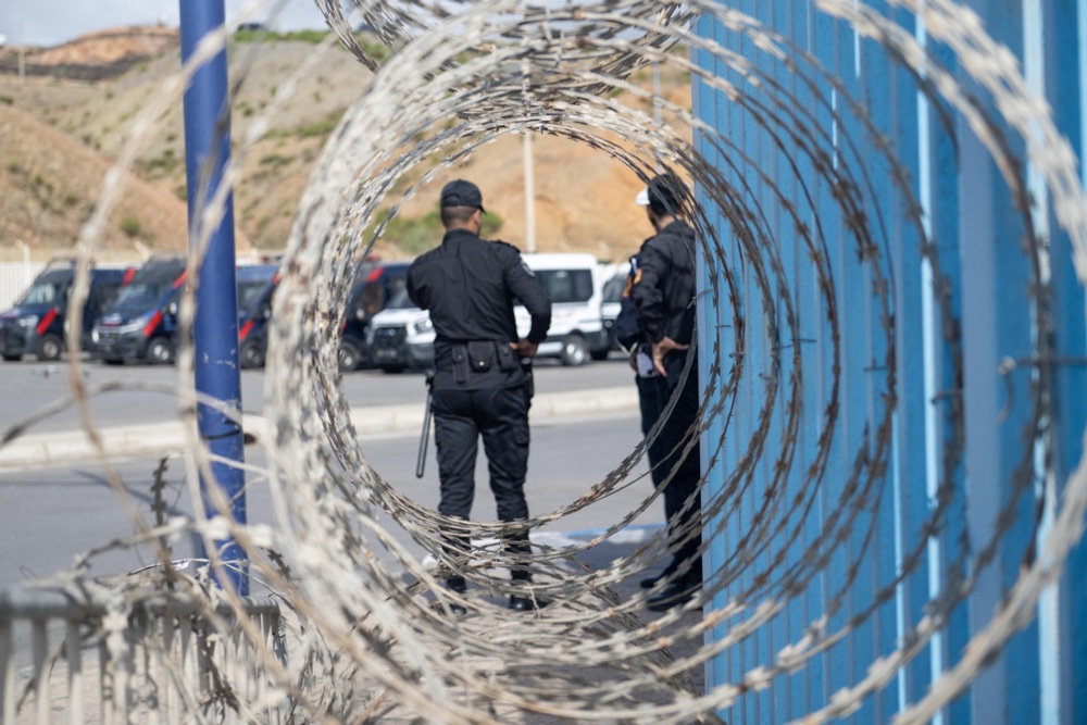 Security at Morocco’s border with Spanish enclave of Ceuta following mass migration attempt
