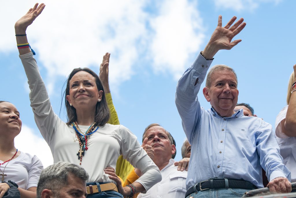 Opposition Supporters Protest Against The Re-Election Of Nicolas Maduro
