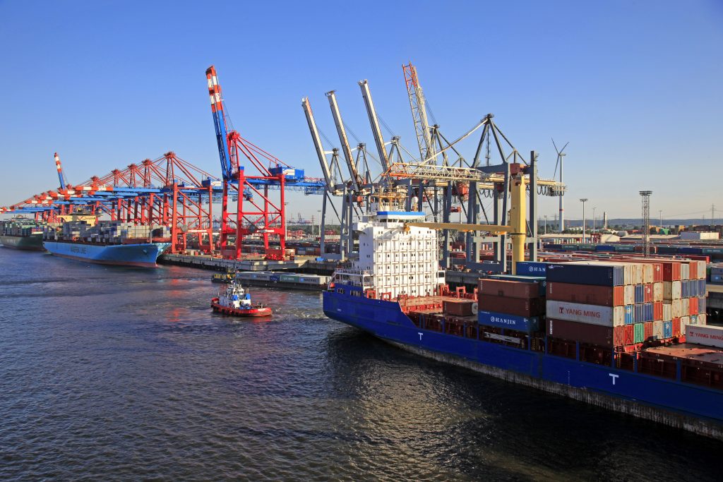 container terminal, harbour of Hamburg, Germany