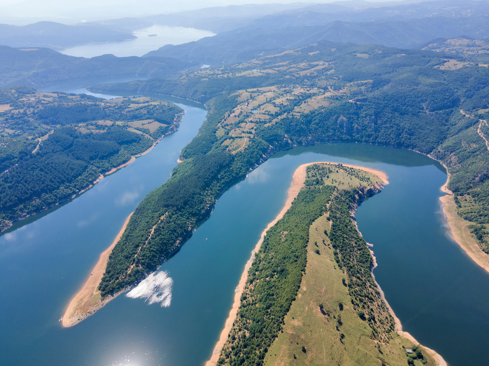 Aerial,View,Of,Arda,River,Meanders,And,Kardzhali,Reservoir,,Bulgaria