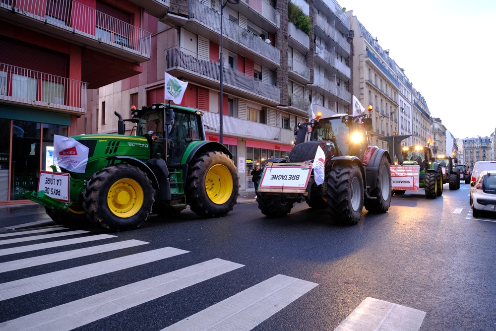 Paris,,France,-,February,23,,2024:,The,Tractors,At,The