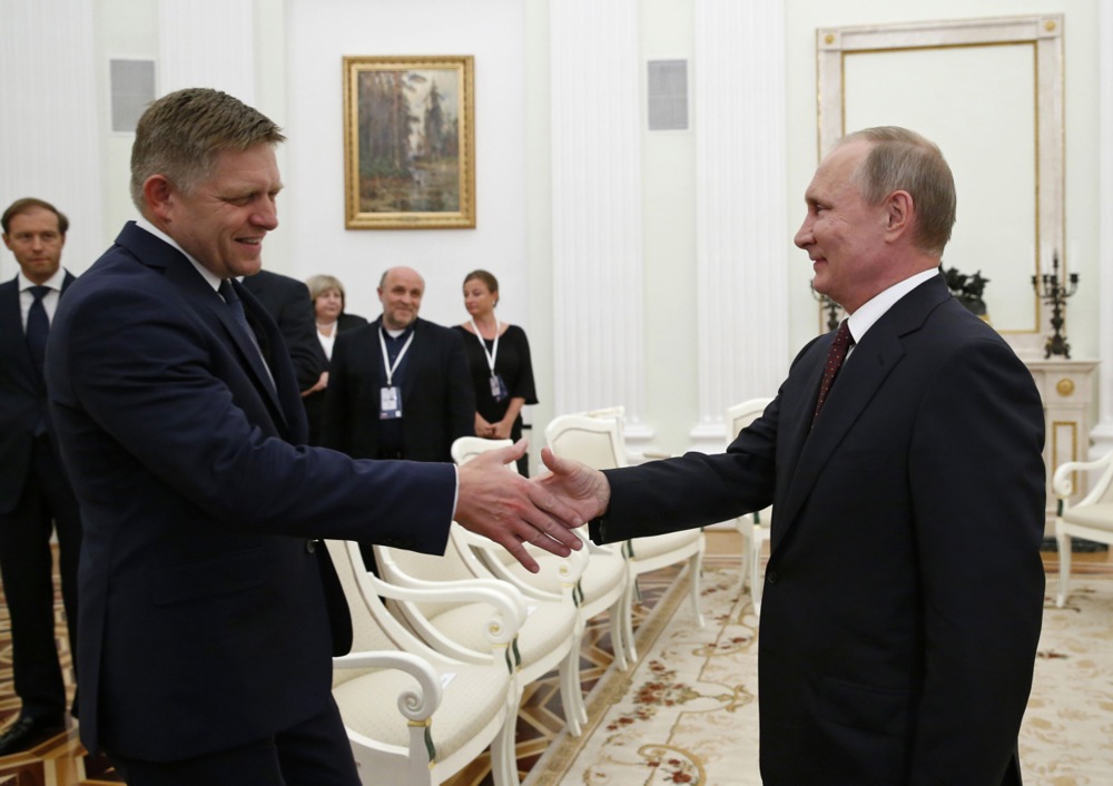 Vladimir Putin and Robert Fico