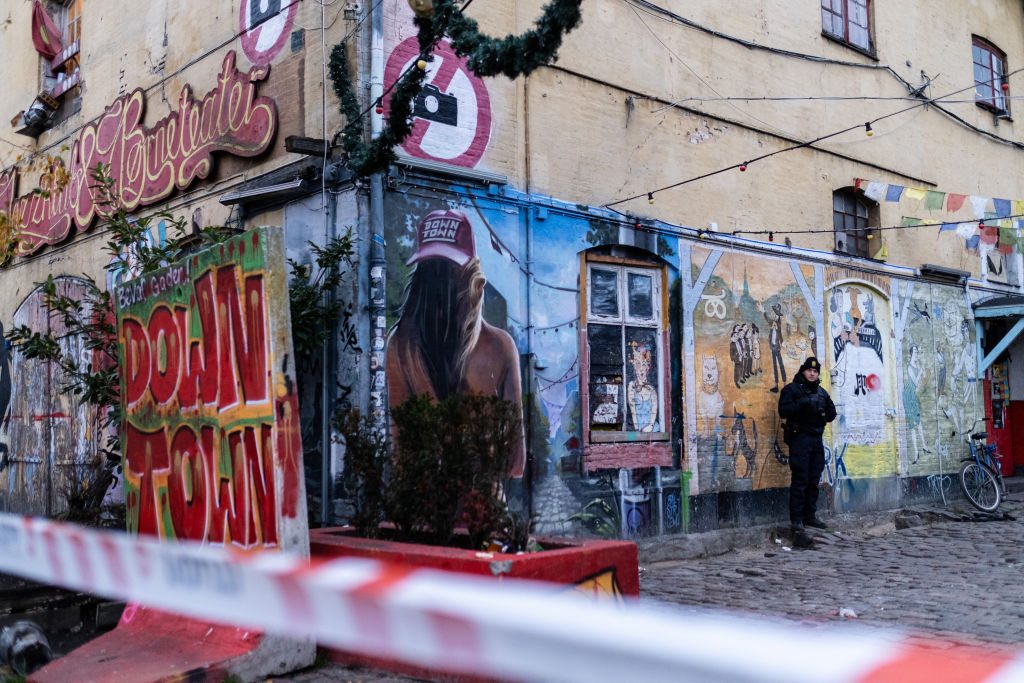 Copenhagen Police Temporarily Closes Pusher Street In The Freetown Christiania, Copenhagen.