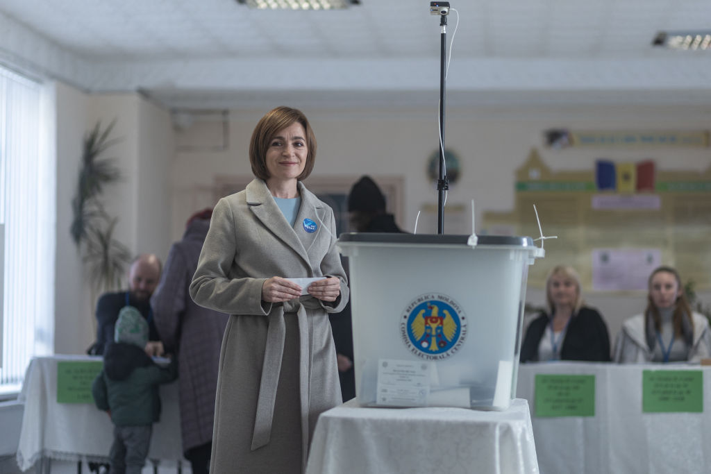 Moldovans vote for presidential runoff in Chisinau