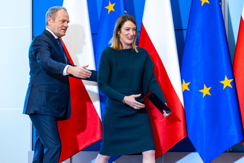 Polens Ratspräsidentschaft: Tusk und EU-Parlamentspräsidentin beraten Herausforderungen