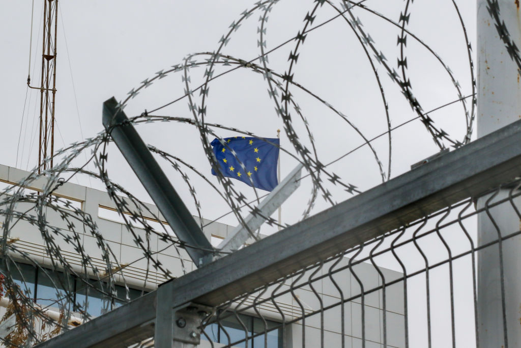 Protest In Front Of The Headquarters Of The European Union In Tunisia