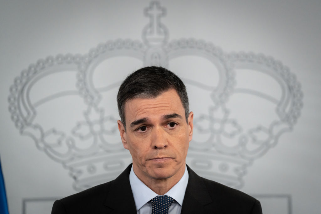 Sanchez Appears After Meetings With Representatives Of The Parliamentary Groups At Moncloa