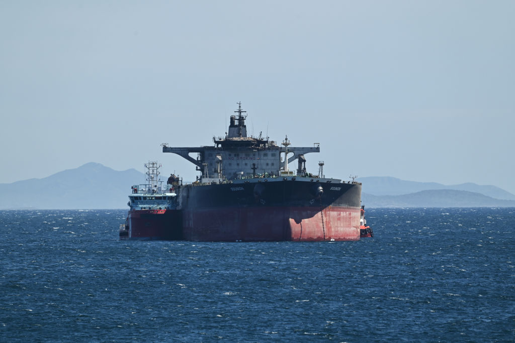 Sounion Tanker Damaged By Houthis Arrives At Piraeus Anchorage