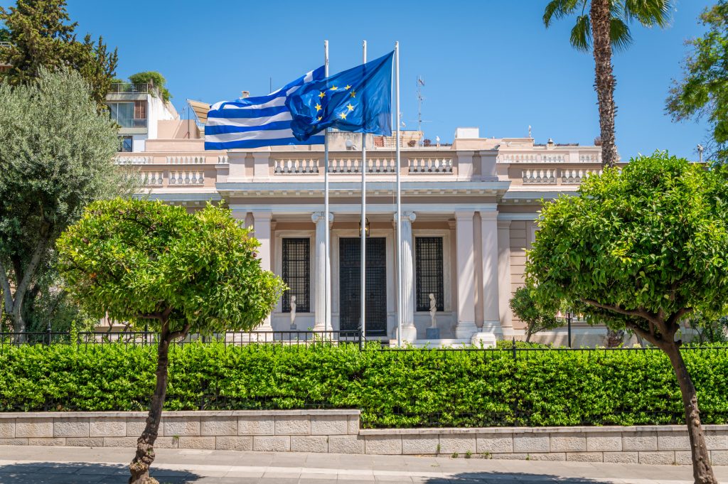 he Greek Prime minister’s office (Maximos mansion) in Athens, Greece