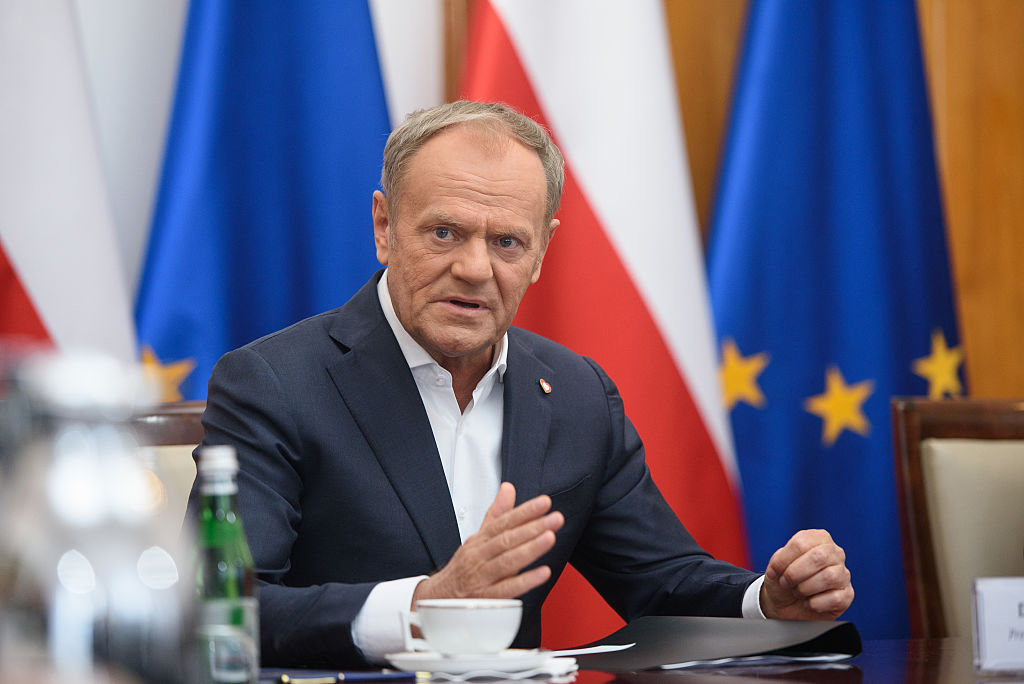 Polish Prime Minister Donald Tusk Meets with Automotive Representatives for Talks.