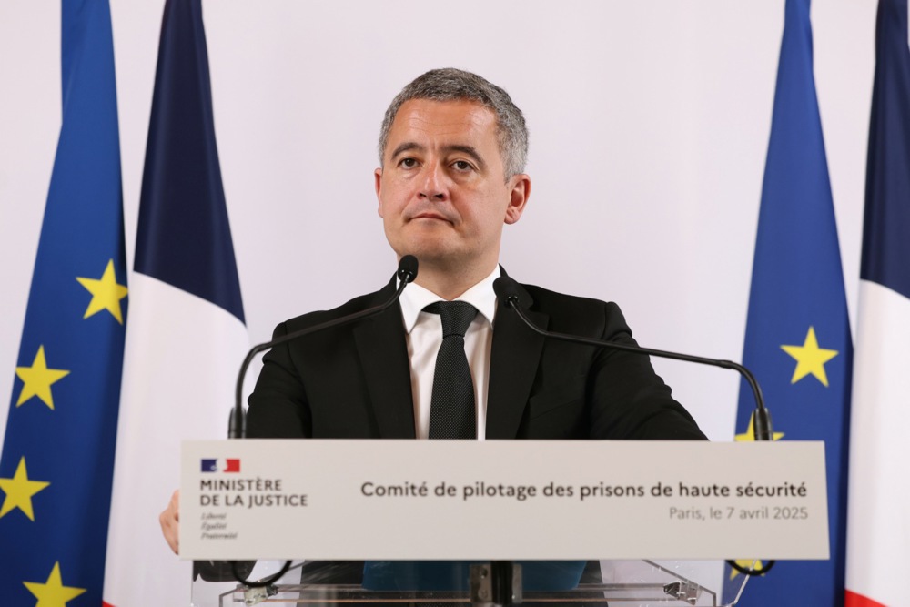 Press conference on high security prisons in France