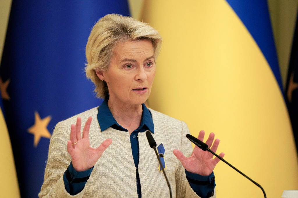 The Head Of The EU Commission Ursula von der Leyen Visits Kyiv