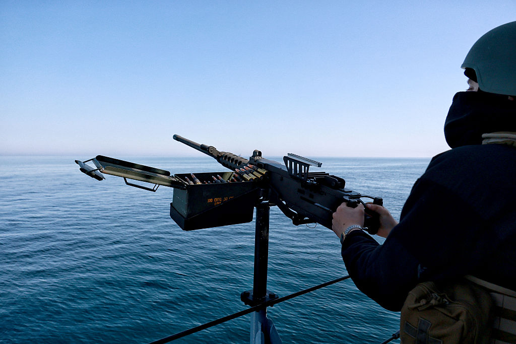 Ukrainian Navy on patrol in Black Sea off Odesa coast