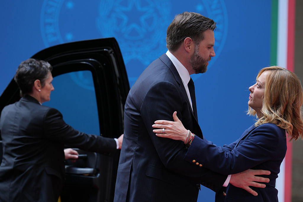 Italian PM Giorgia Meloni And European Commission President Ursula Von Der Leyen Meet U.S. Vice President JD Vance