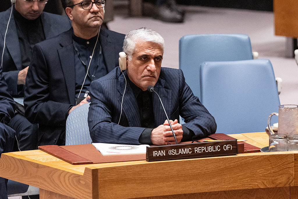 Ambassador Amir-Saeid Iravani of Iran attends Security