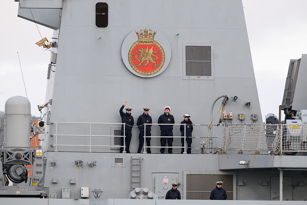 HMS Dragon Leaves Portsmouth For The Mediterranean